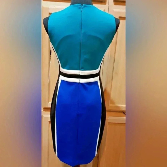 Calvin Klein Color Block Dress Size 8P - Picture 4 of 7